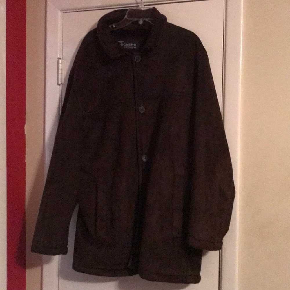 Mens chocolate brown suede jacket